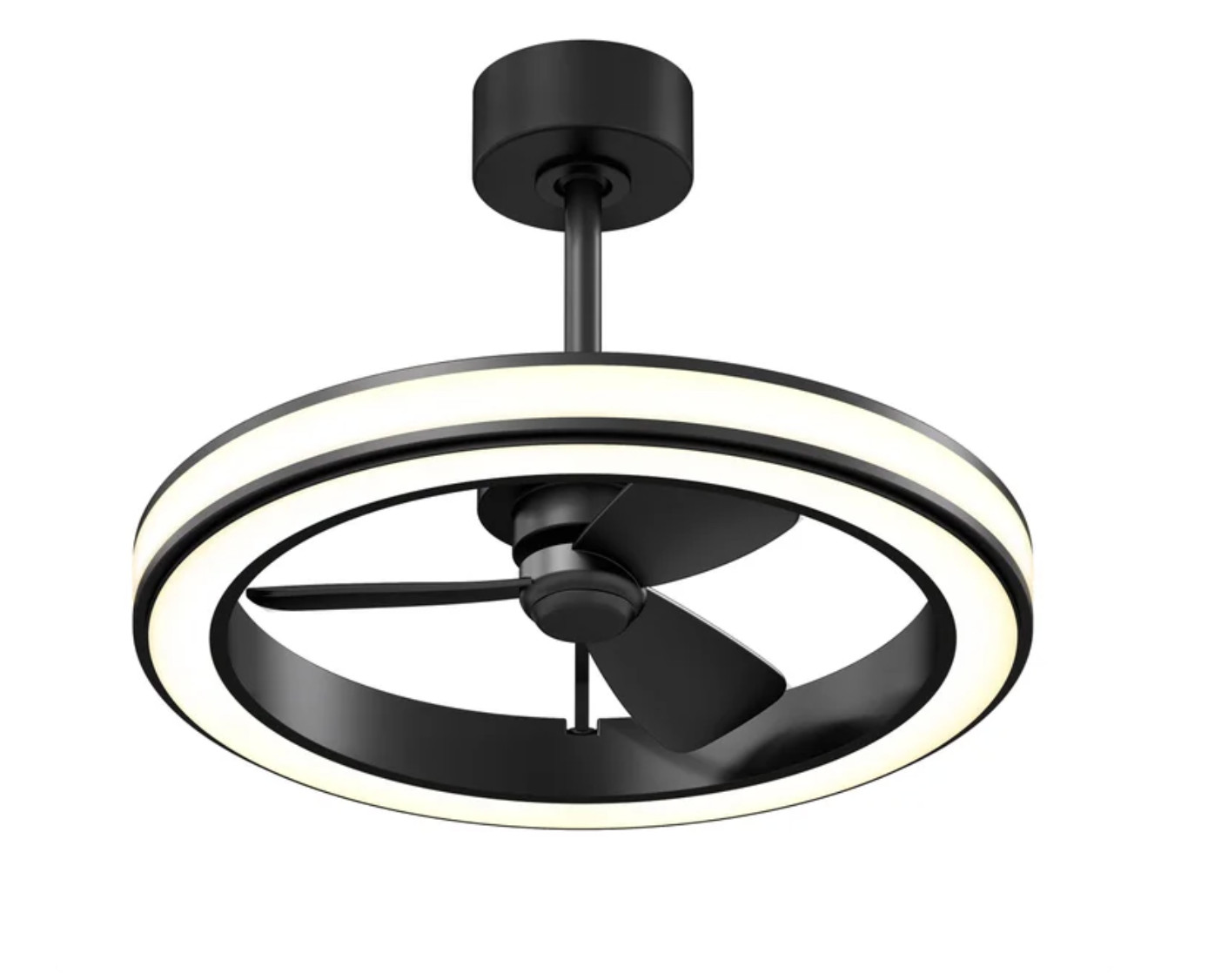 Artika Edwin LED Ceiling Fan Matte Black 23in Remote Reverse Airflow Light gallery