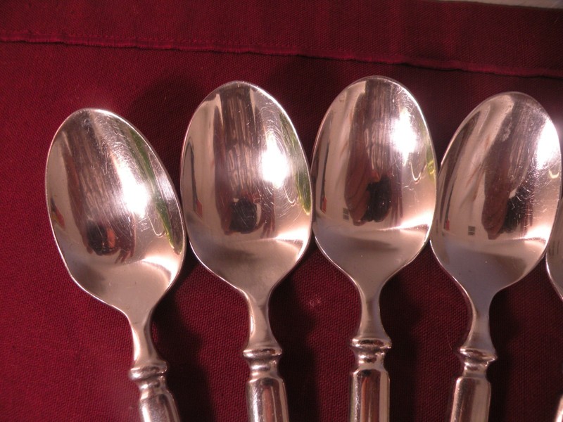 5 EMPIRE Martha Stewart Everyday MSE Stainless Flatware Oval Soup Spoons 7 3/4 B gallery