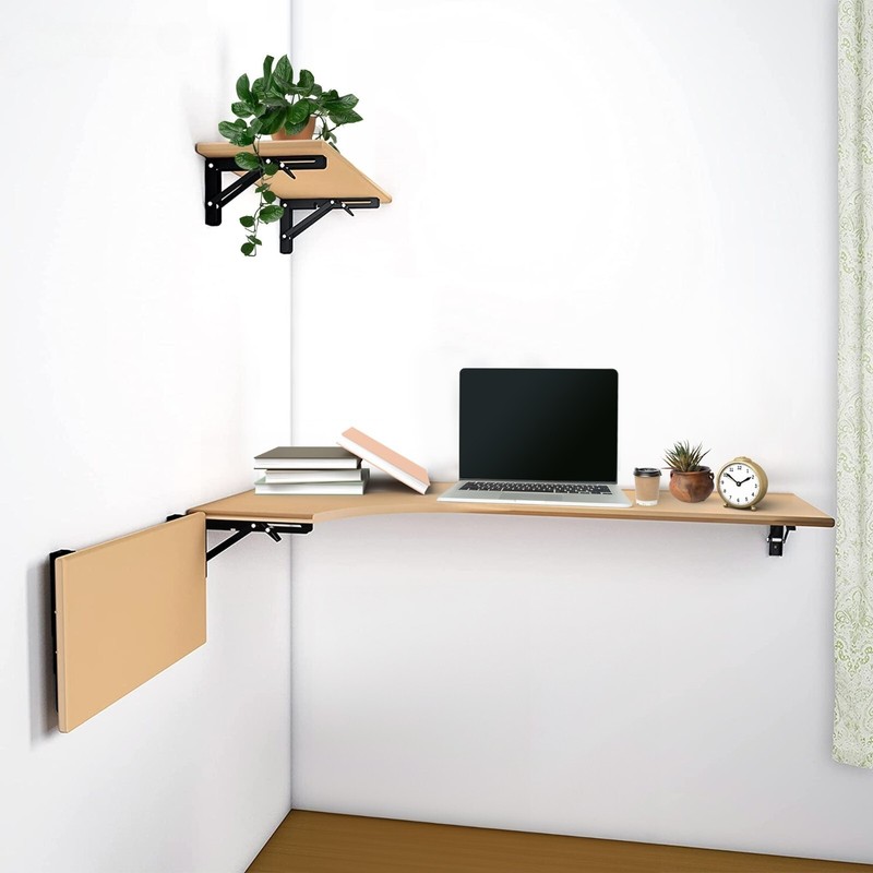 2PCS Folding Shelf Brackets Stainless Steel Fold Down Table Brackets 8-16 Inch gallery