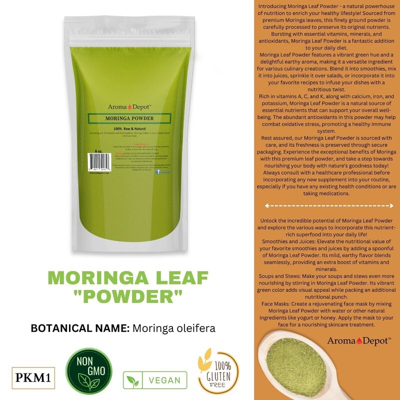1lb Moringa leaf Powder Great For Energy, Nutrition Pure Natural JAR gallery