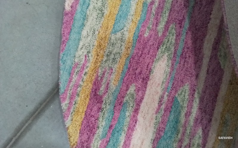 YELLOW / GREEN 6'-0" x 6'-0" Back Stain Rug, Reduced Price 1172802069 BLG201C-6R gallery