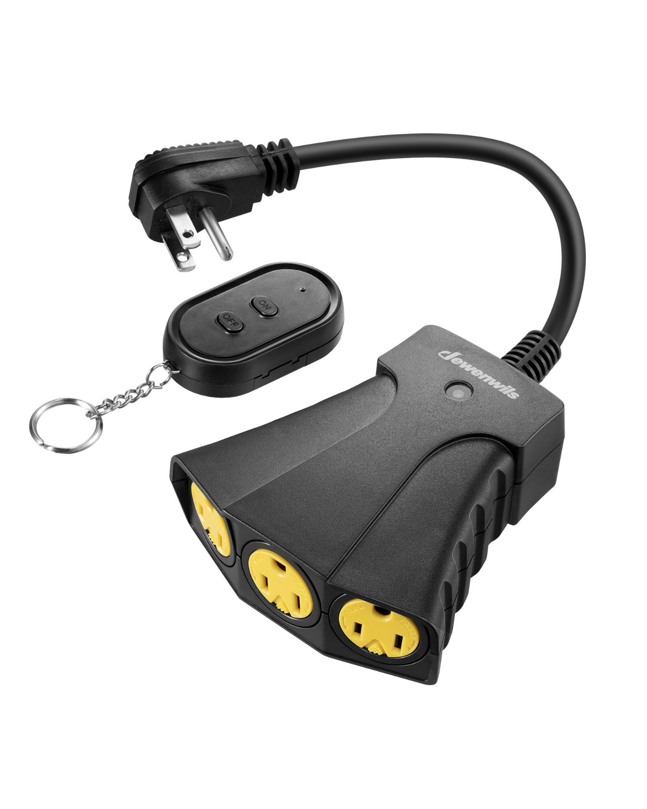 DEWENWILS Outdoor Electrical Outlet with Wireless Remote 3 Grounded Sockets ETL gallery