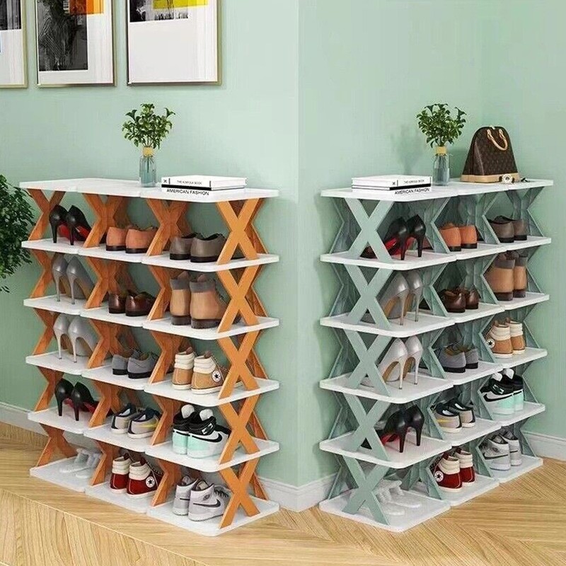 9-Tier Shoe Rack Storage Organizer Small Shoe Rack Narrow DIY Adjust Shoe Shelf gallery