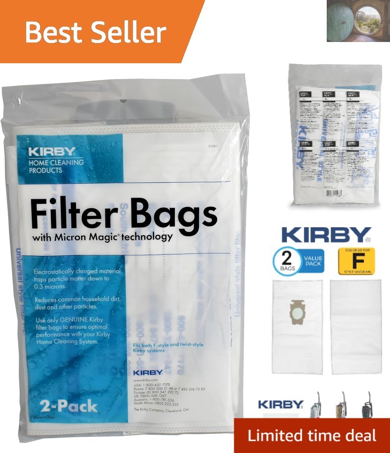 2-Pack Micron Magic HEPA Filter Bags | Fits F-Style & Twist-Style Kirby Models gallery