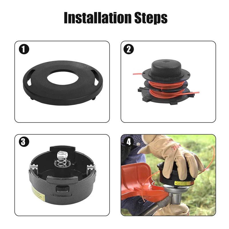 2PCS Trimmer Head Spool Kit For Stihl 25-2 FS 44 55 70 80 83 85 90 RX110/120/130 gallery