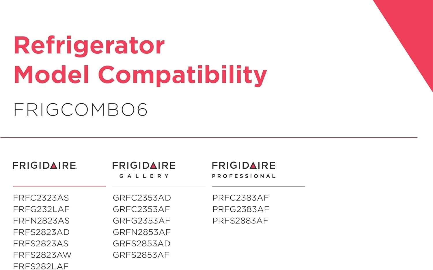 Frigidaire PWF-1 & Pure Air RAF-2 Replacement Water &Air Combo Kit gallery