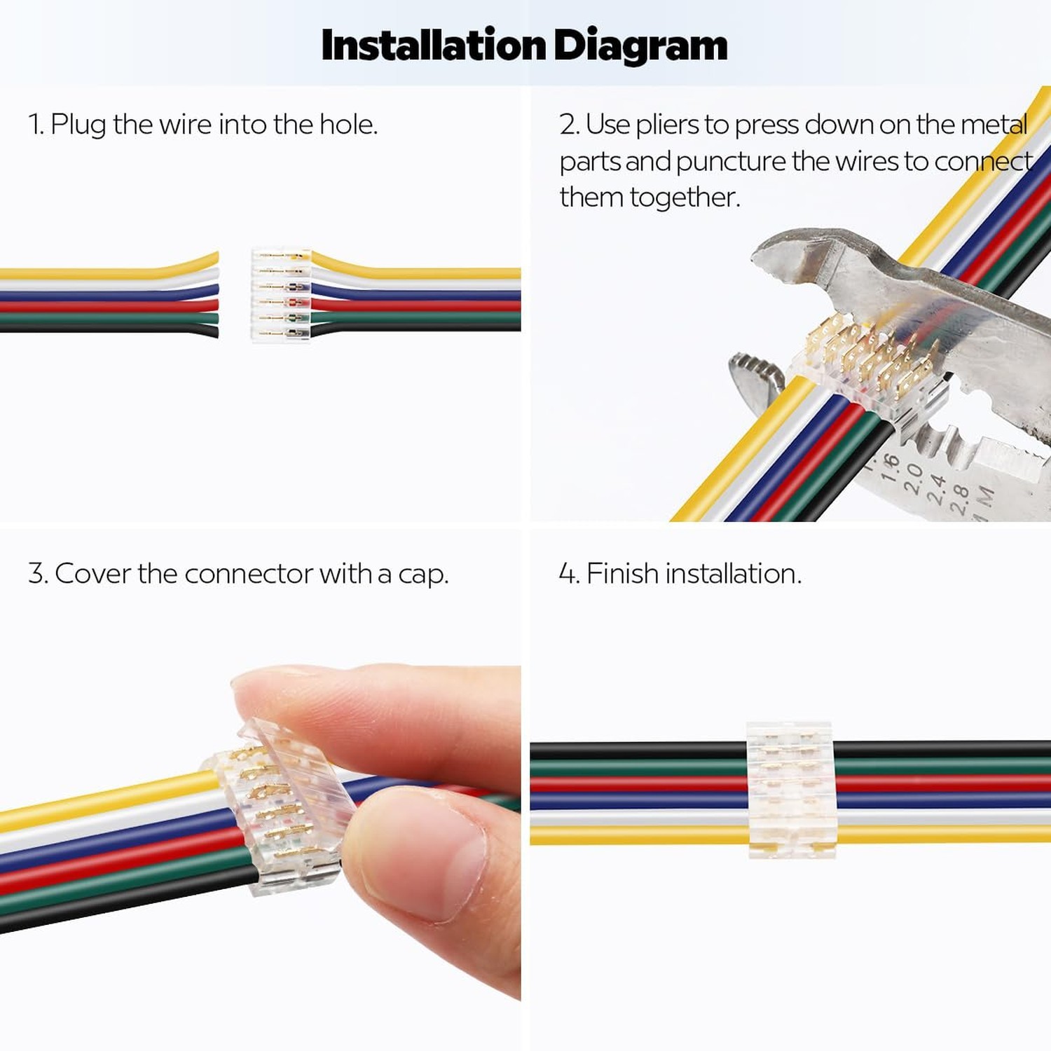 SLLHUT 10 Pcs 6 Pin Quick Connect Crimp on Wire connectors for 20 to 24 AWG L... gallery