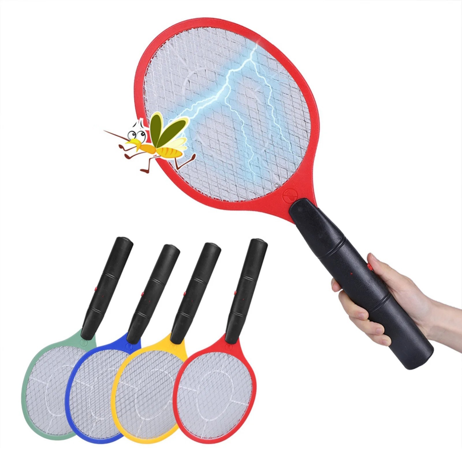 2X Electric High-voltage Electric Fly Swatter Mosquito Racket Bug Zapper Killer gallery