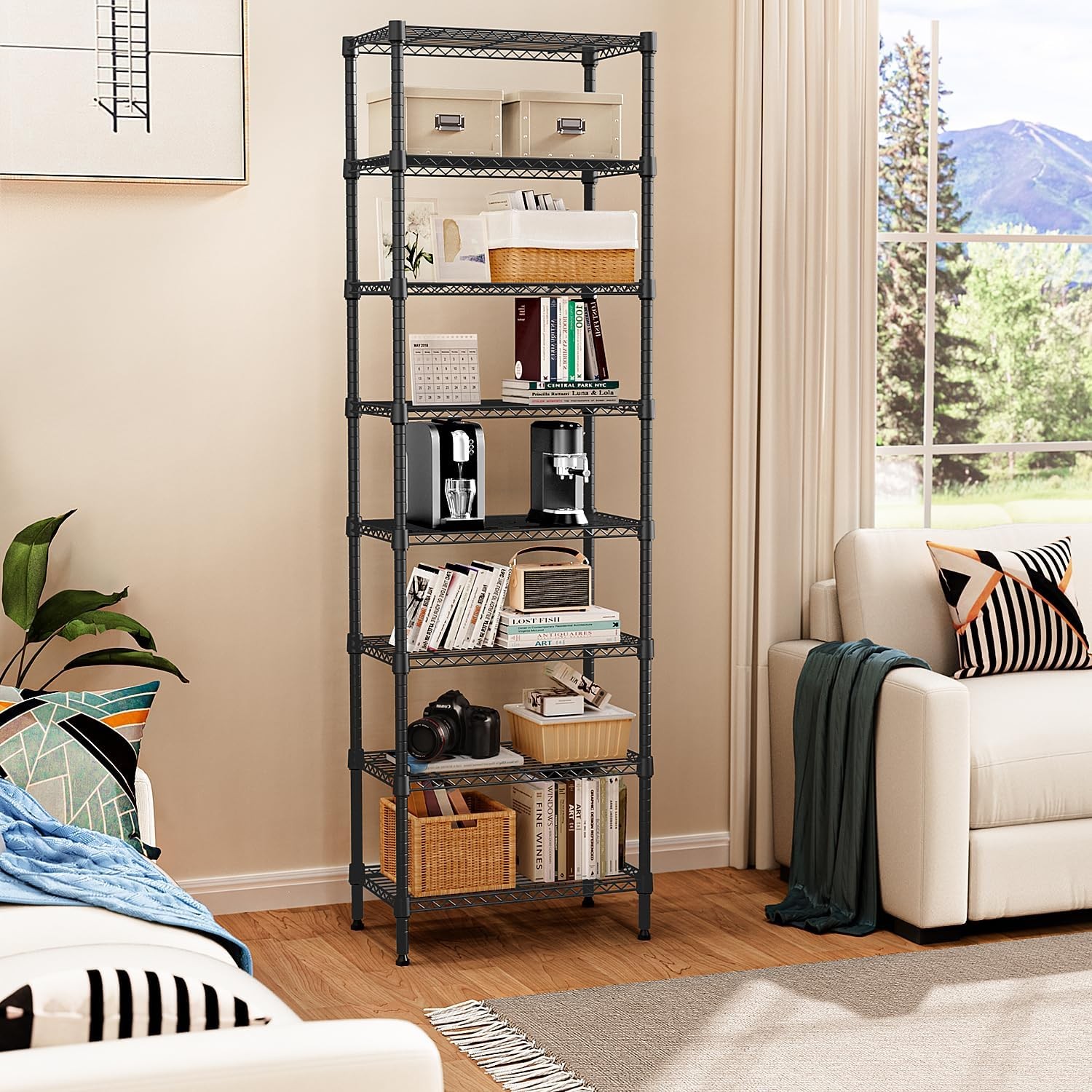 8 Tier Wire Shelf M MZG 2000 lb Heavy Duty Black gallery