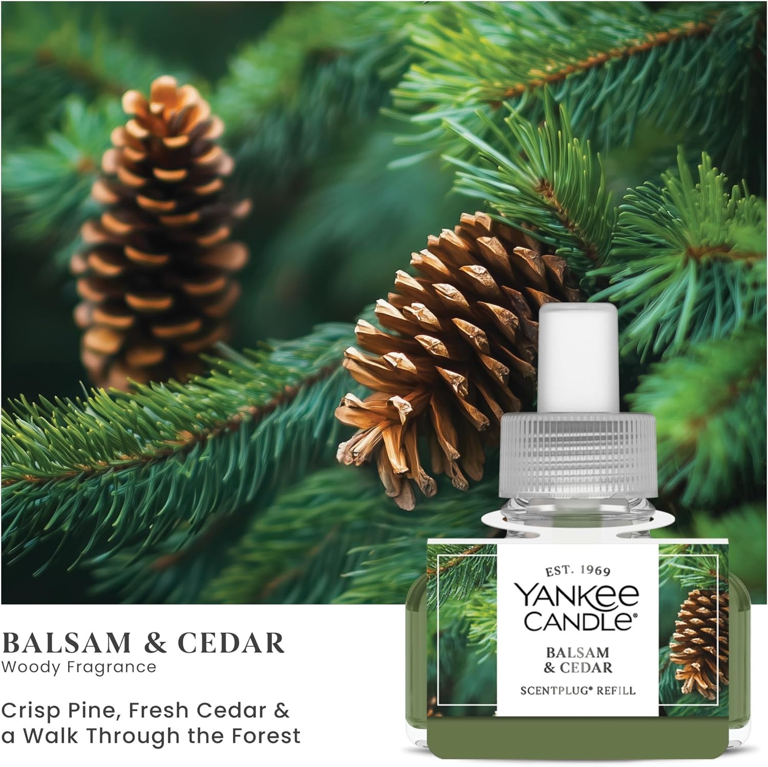 Yankee Candle Scent Plug Refill, Balsam & Cedar | Torn or Open box gallery
