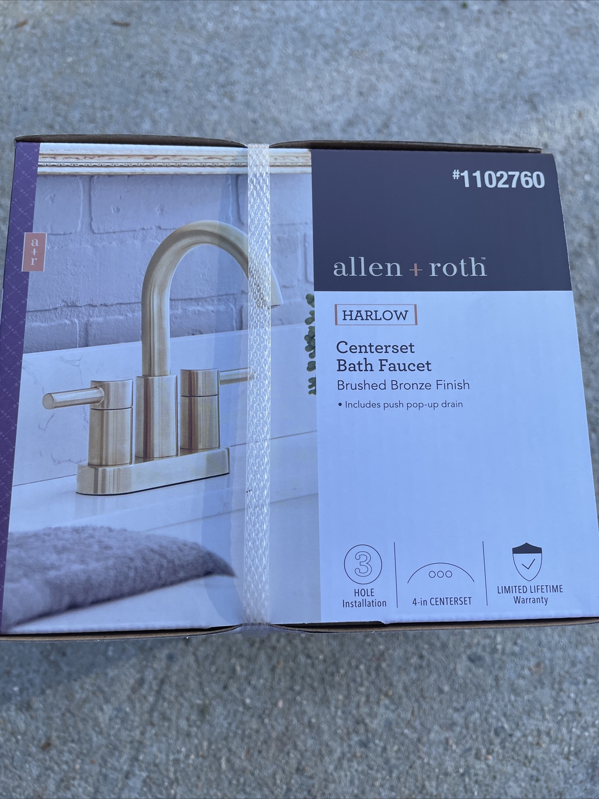 Allen + Roth Harlow 2-Handle Bathroom Faucet w/Drain Brushed Bronze Finish gallery