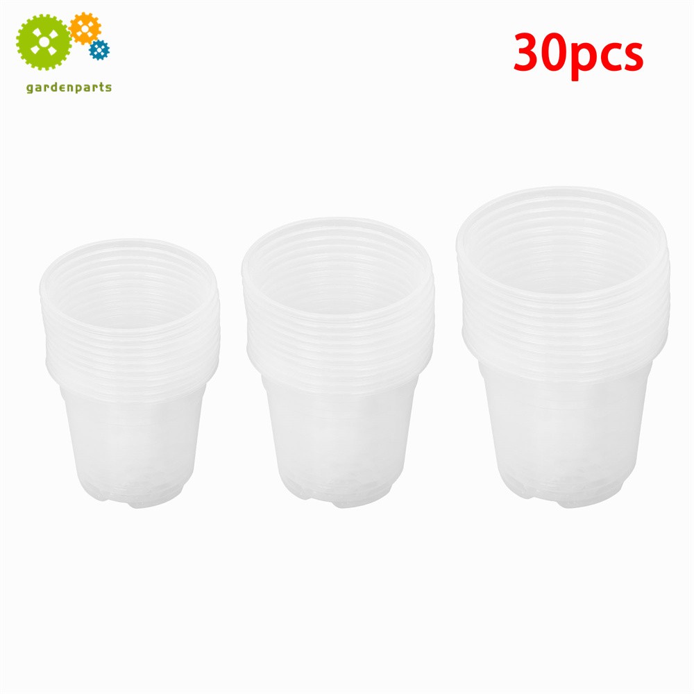 30 × 6/5/4 Inch Clear Plastic Nursery Pots Garden Pots of Flower Plant Container gallery