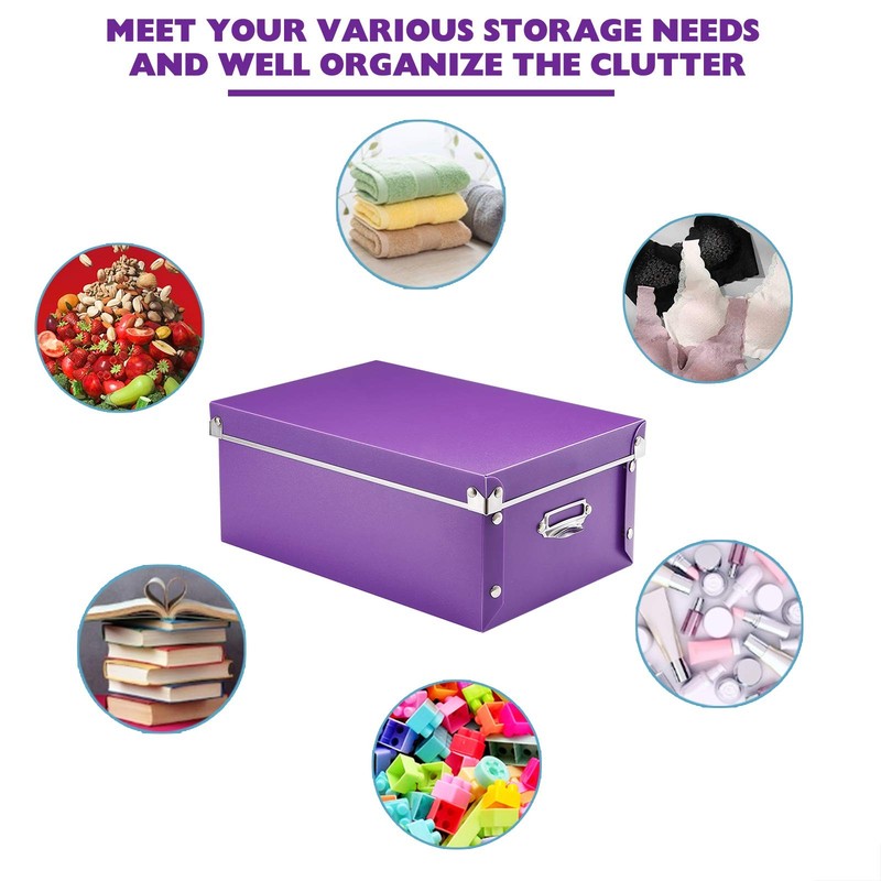 Storage , Decorative Storage Bins with Lid,3 in 1 Set,Press-Stud Fastening,Mo... gallery