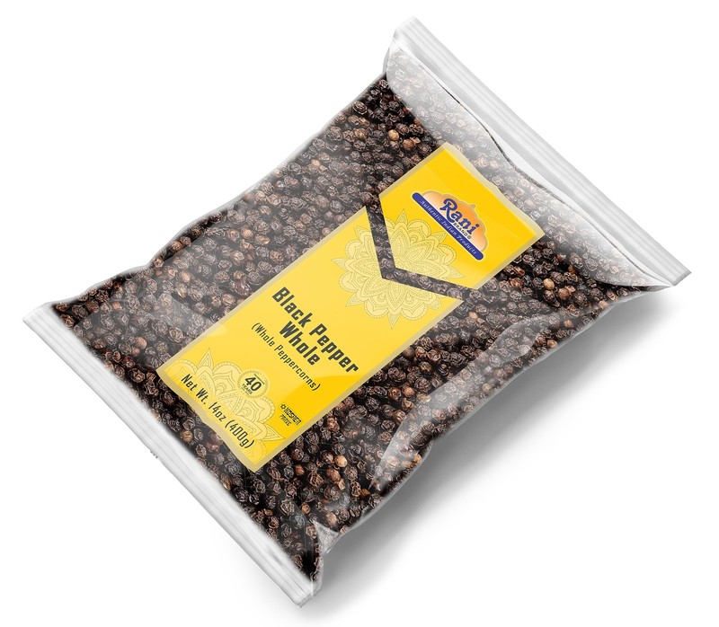 Rani Black Pepper Whole (Peppercorns), Premium Indian MG-1 Grade 14oz (400g) gallery