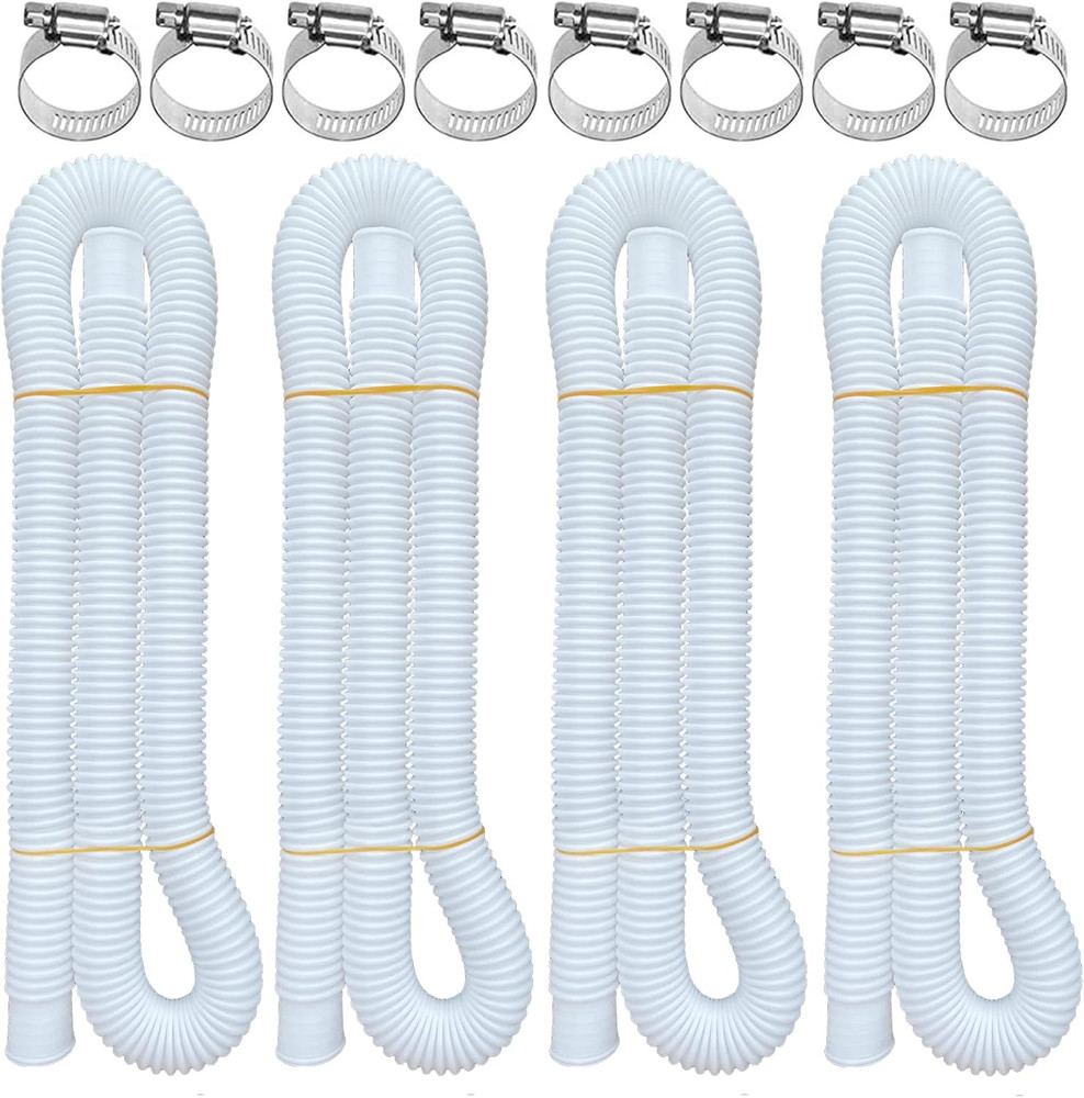 Pool Hoses for above Ground Pools, 4 Pack 1.25 X 59 Inch Pool Filter Pump Hoses