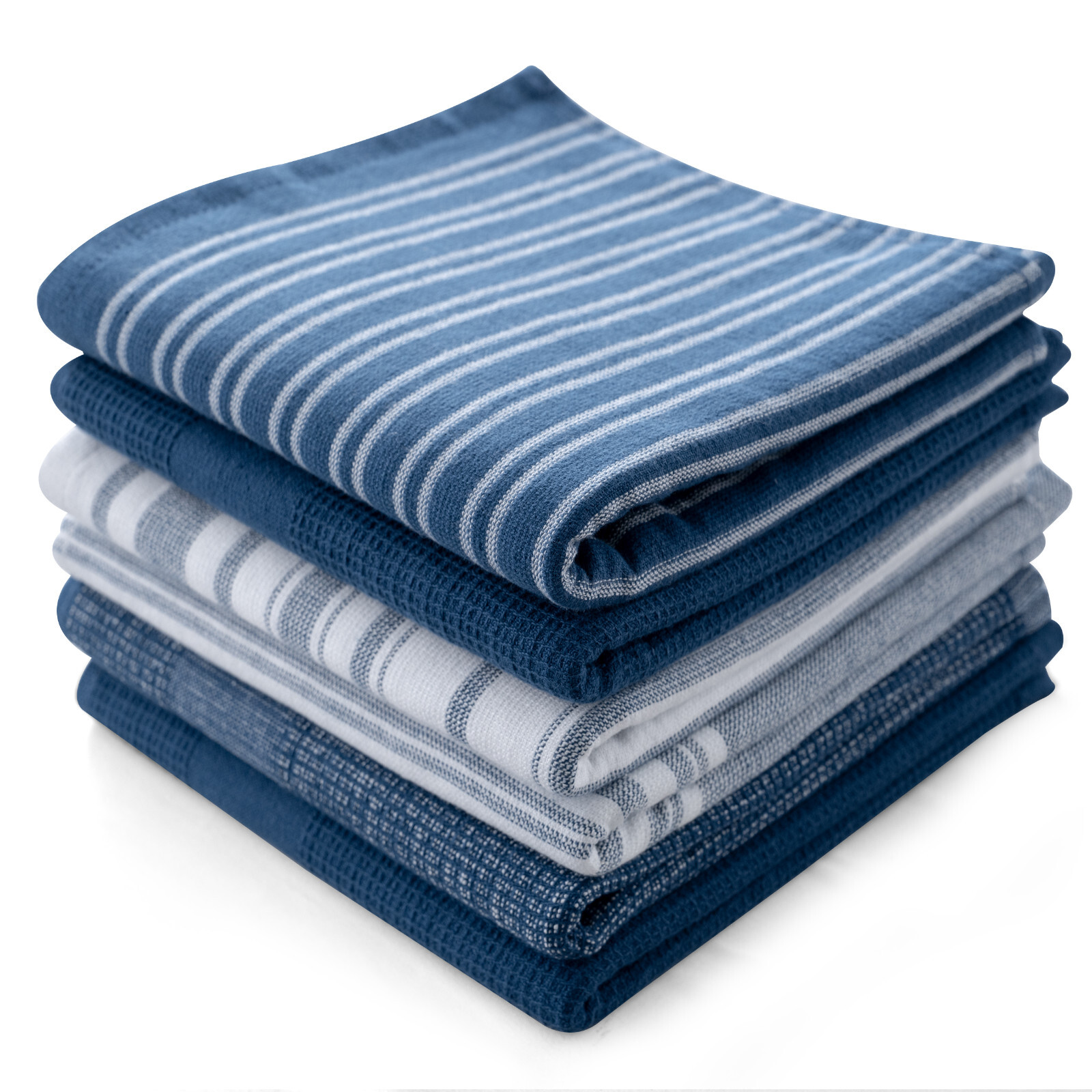 6PC Kitchen Towel Set 100% Cotton Dish Towels 16" x 26" Absorbent Tea Bar Towels gallery