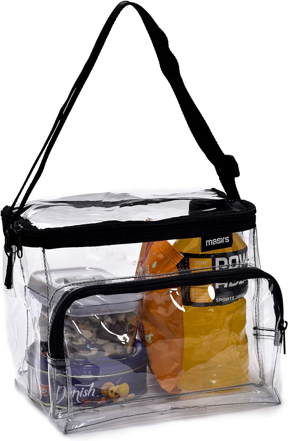 Masirs Clear Lunch Bag, Durable PVC Plastic See Through Medium, gallery