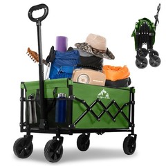 Collapsible Wagon 352LBS Capacity, Foldable Large Wagons Carts, Heavy Duty Ou…