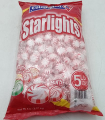 Starlights Peppermint Candy Individually Wrapped 5 lbs Bag BB 8/27