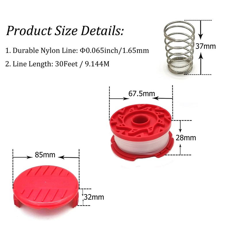 0.065 30Ft Weed Eater String Trimmer Line 6 Spools for Craftsman Weed Wacker 20V gallery