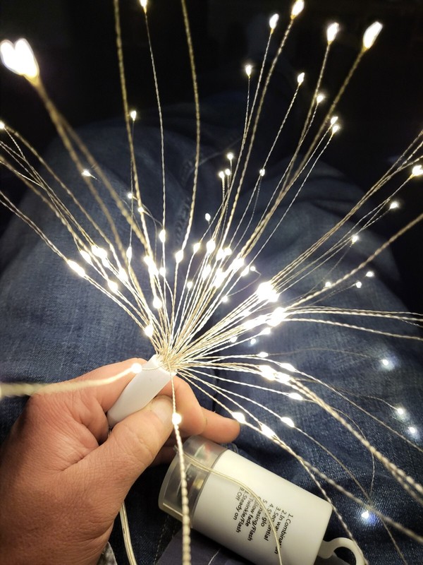 Hanging Starburst Sphere Light Firework Replica Battery Operated 8 Modes gallery
