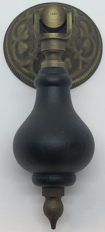 East Lake Single Post Pendant Pull Victorian drop teardrop brass walnut wood gallery