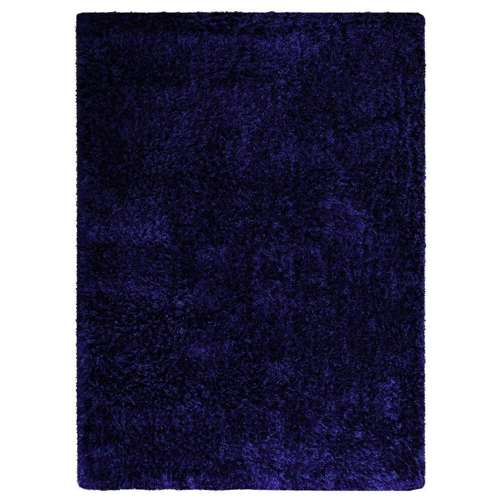 Eco-Friendly Hand Tufted Shag Polyester Area Rug Solid Blue BBH Homes gallery