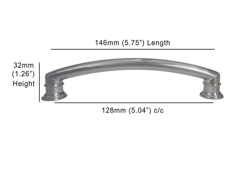 Cabinet Knobs Pulls Transitional Arch Round Brushed Nickel Kitchen Bath Drawer gallery