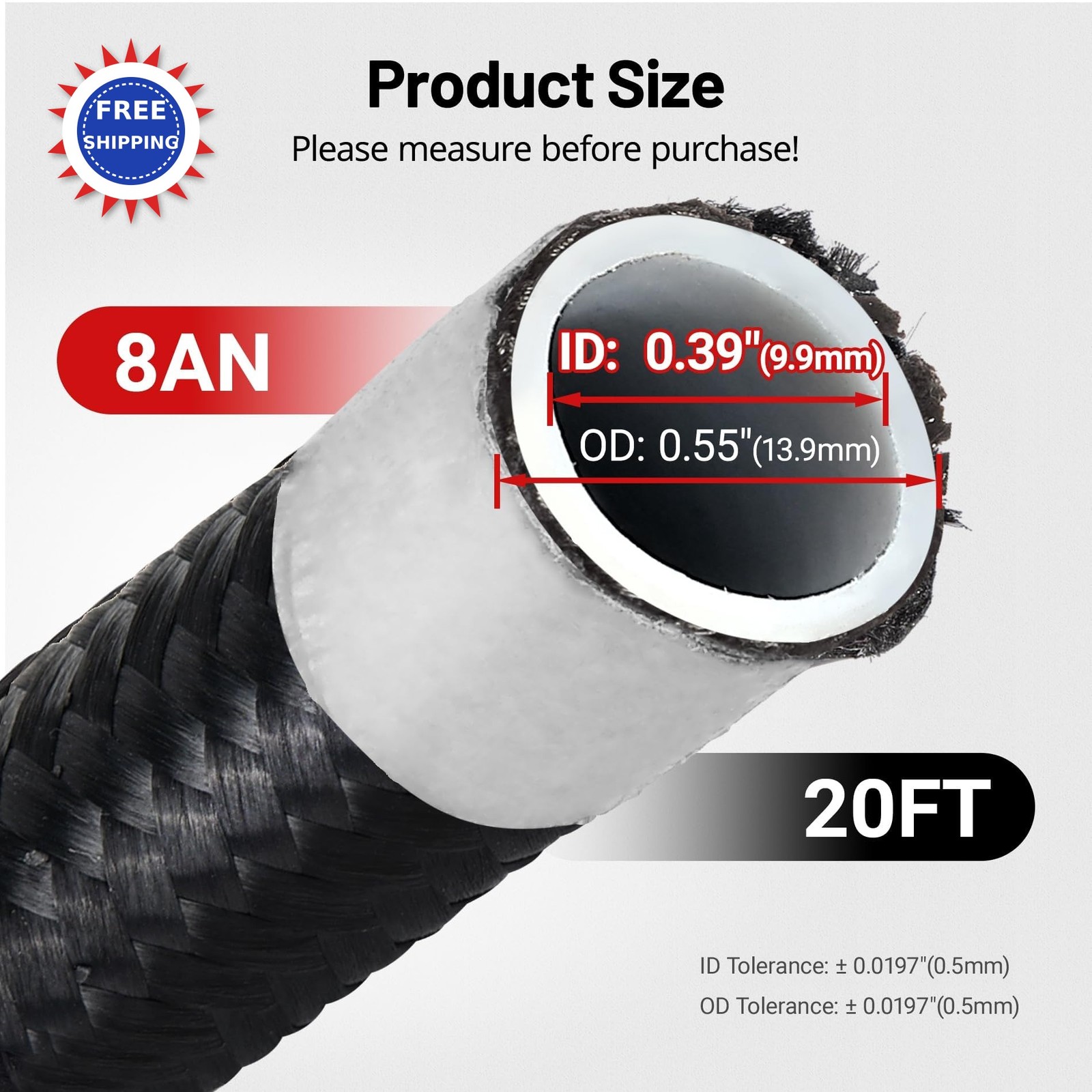 EVIL ENERGY 8AN PTFE Fuel Line Kit 20FT 32 Inch Nylon Braided Hose gallery