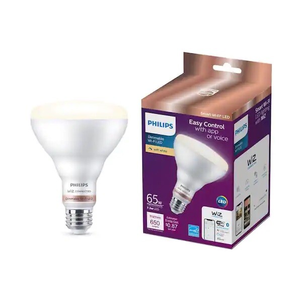 Philips Daylight LED 65 Watt Equiv Dimmable Smart Wi-Fi Wiz Connected Light Bulb gallery
