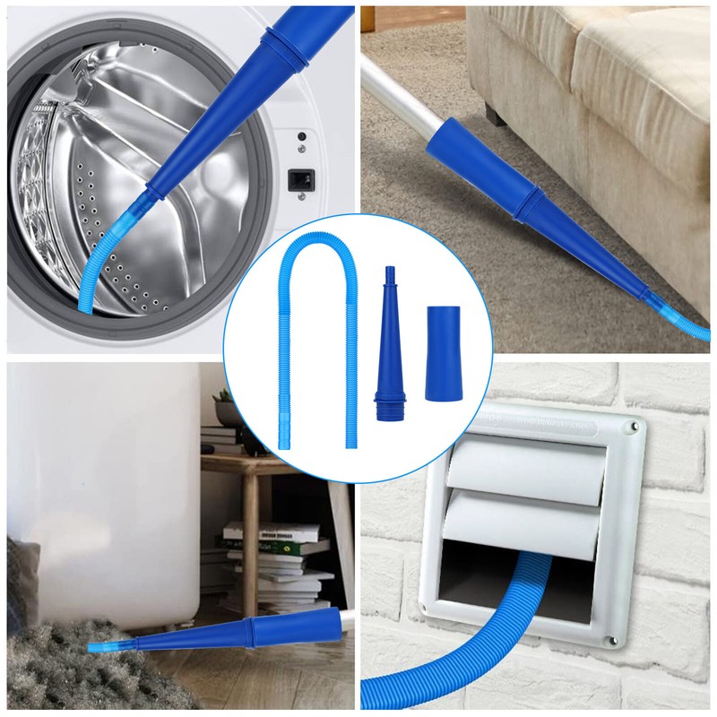 Dryer Vent Cleaner Kit Vacuum Hose Attachment Brush Lint Remover Power Washer US gallery