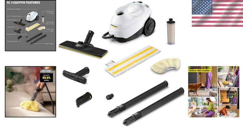 SC 3 Easy Fix Steam Cleaner: Effortless Chemical-Free Cleaning for Hard Surfaces gallery