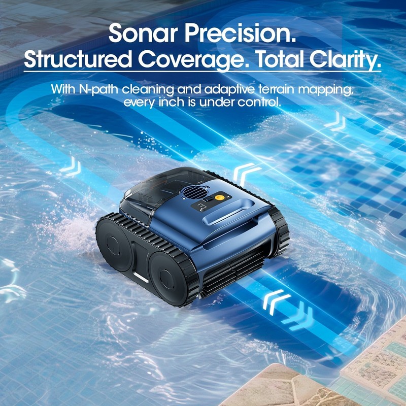 Seauto Cordless Robotic Pool Cleaner Floor Wall Waterline Clean 180 Min Runtime gallery