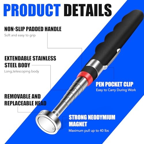 3PCS Telescoping Magnetic Pick Up Tool Extendable up to 31", 30lb 3 Telescop gallery