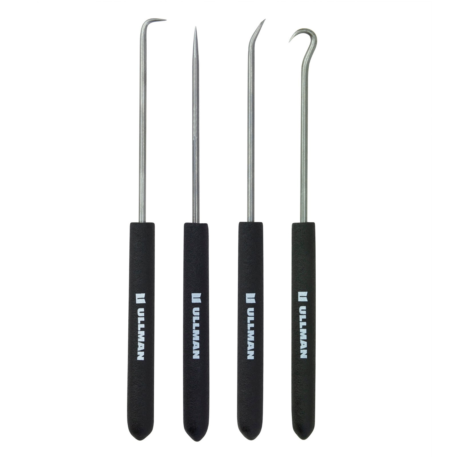 Ullman 4pc Hook Pick Set 7 in Cushion Grip Straight Right Angle Complex USA CHP4 gallery