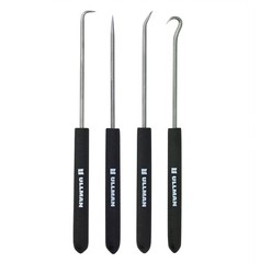 Ullman 4pc Hook Pick Set 7 in Cushion Grip Straight Right Angle Complex USA CHP4