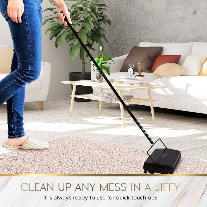 Carpet Floor Sweeper Electric Static Cleaner Hard Soft Surface Compact Lightw... gallery