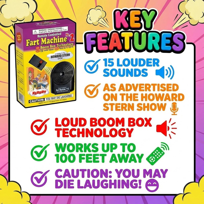 Remote Control Fart Machine Plastic 15 Realistic Sounds Kid Fun Noise Maker gallery