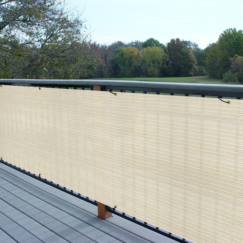 Custom 3 Ft Tall Beige Privacy Deck &Fence Screen Home Balcony Yard Cover Mesh gallery