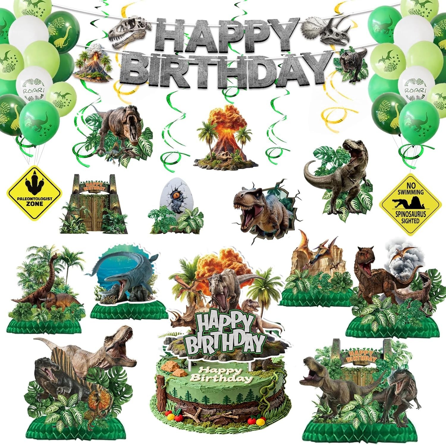 Dinosaur Birthday Party Decorations Set for Boys, Dino World Themed Party Decora gallery