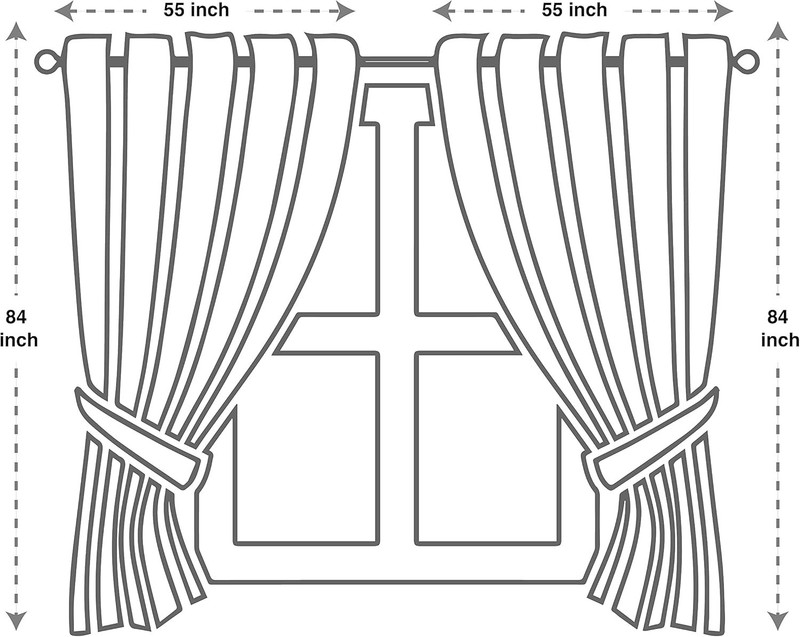 Versatile 2-Piece Black Jacquard Curtain Set - Rod Pocket Design for All Rooms gallery
