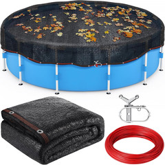Pool Leaf Net Cover, 20Ft round Leaf Net for above Ground Pool to Catching Leave
