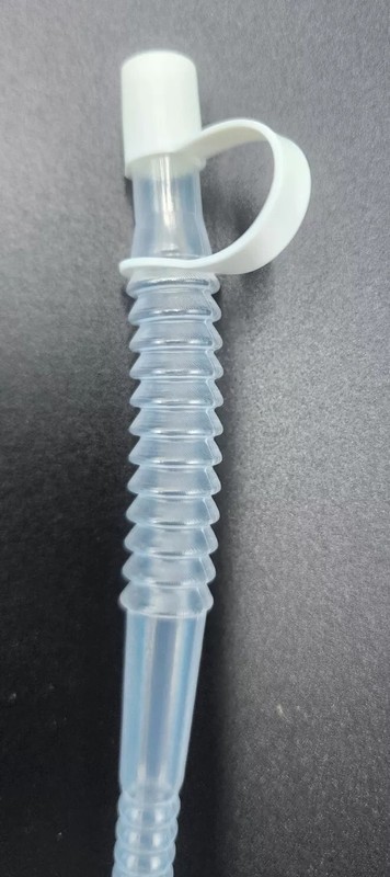 Jumbo 11" Drinking Straws Attached Slip Caps/Cover Flexible/Bendy Reusable ×10 gallery
