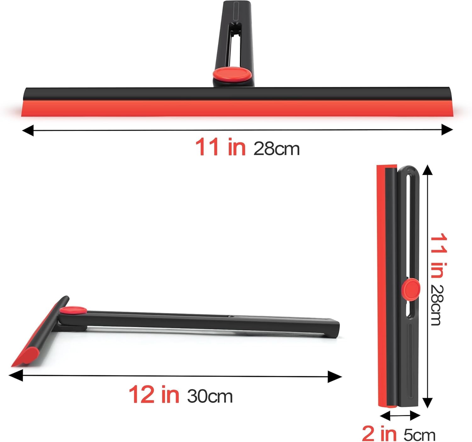 Shower Squeegee for Glass Doors with 2 Pack Multi-Purpose 360° Rotating Window gallery