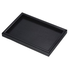 9″x6″ Wood Serving Tray Rectangle Decorative Platter Home Kitchen Table Black