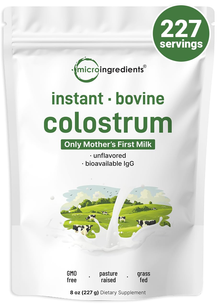 Bovine Colostrum Powder, 8 oz | Grass-Fed, Freeze-Dried | Natural IgG & IgA | Su gallery