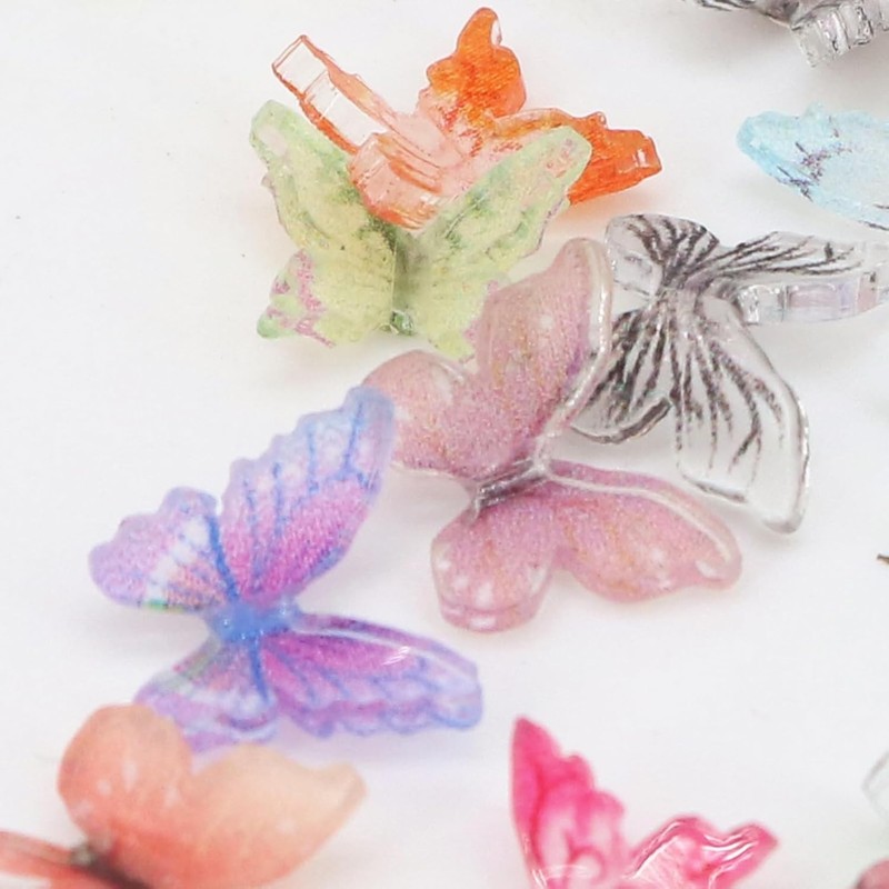 60pcs Micro Resin Butterflies, Mini Butterflies for Crafts Miniature Tiny gallery