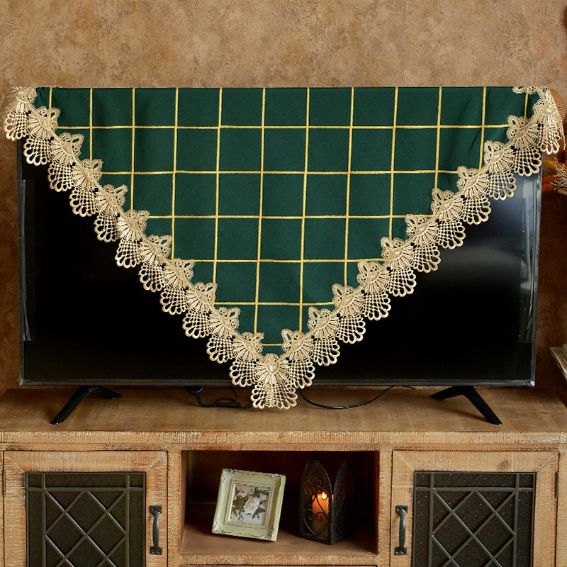 Plaid Fabric Tablecloth Rectangle Square Lace Party Dining TV Coffee Table Cover gallery