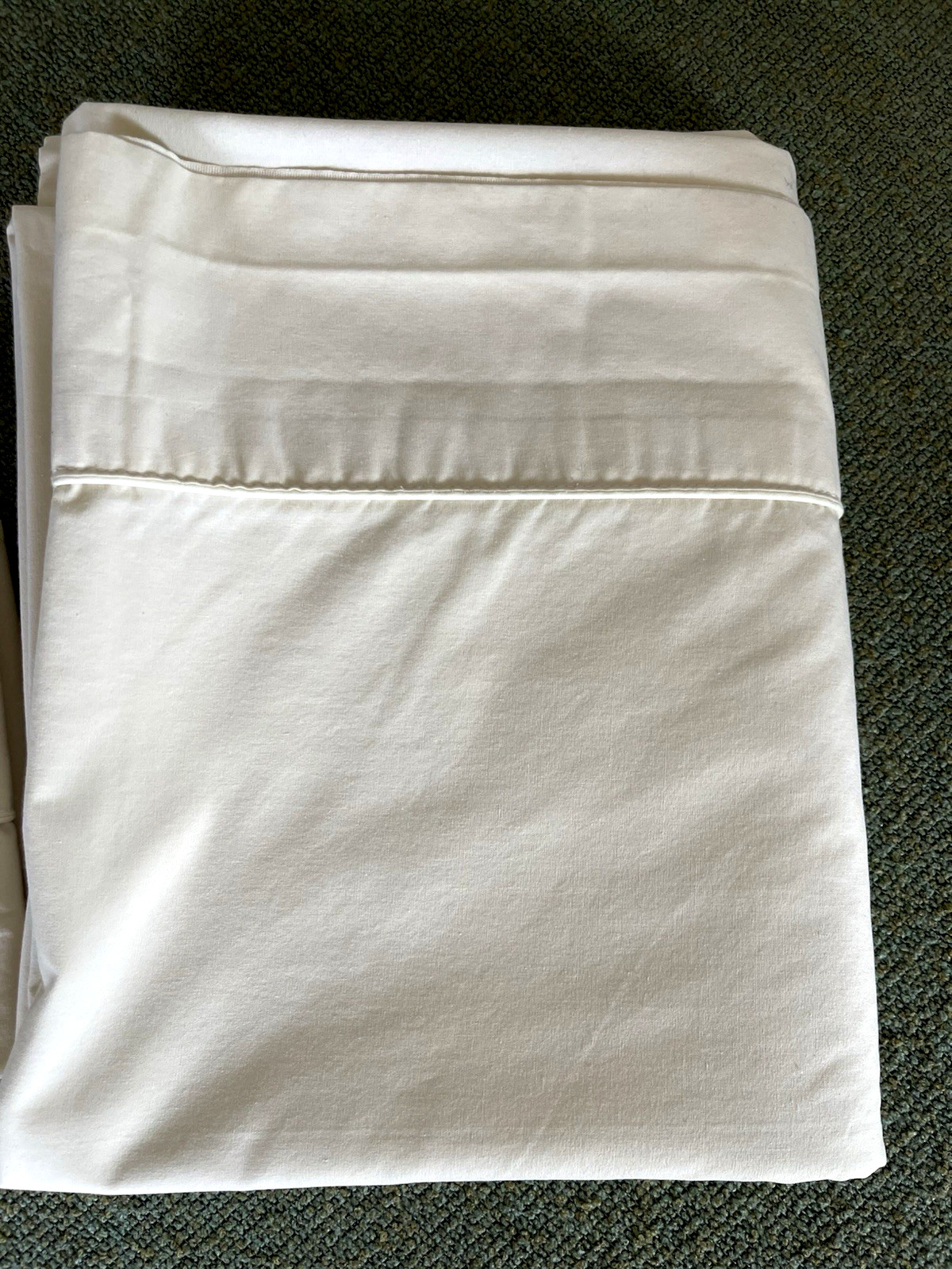 Vintage WESTPOINT STEVENS 2 Standard Pillow Cases Ivory & Queen Flat Sheet Blend gallery