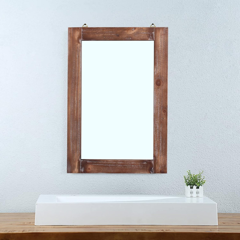 Rustic Grey Wall Mirror 20" X 30" - Decorative Bathroom & Vanity Accent gallery